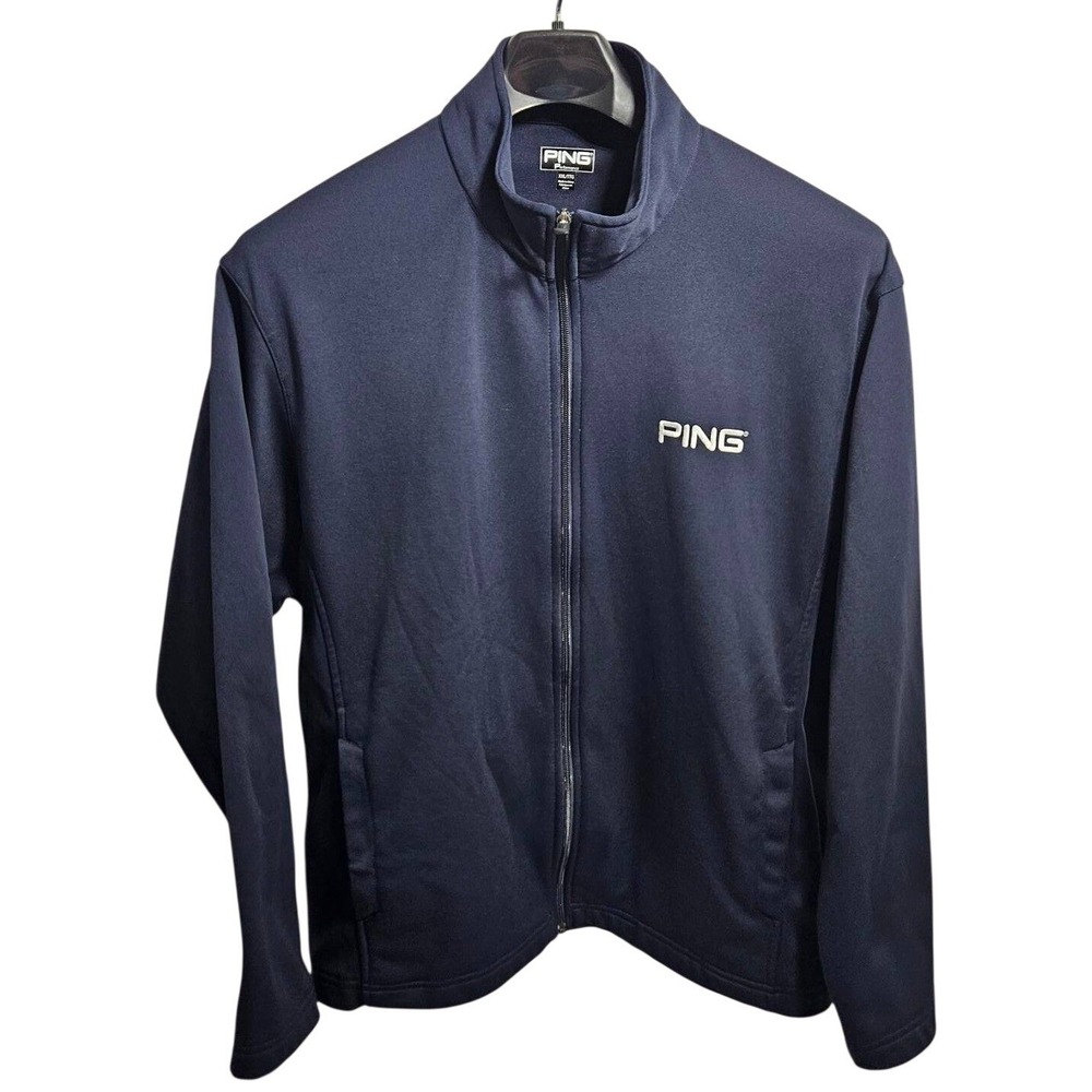 Ping Performance Mens XXL‎ Navy Blue Full Zip Golfsmith Poly Mesh Jacket GS10F08